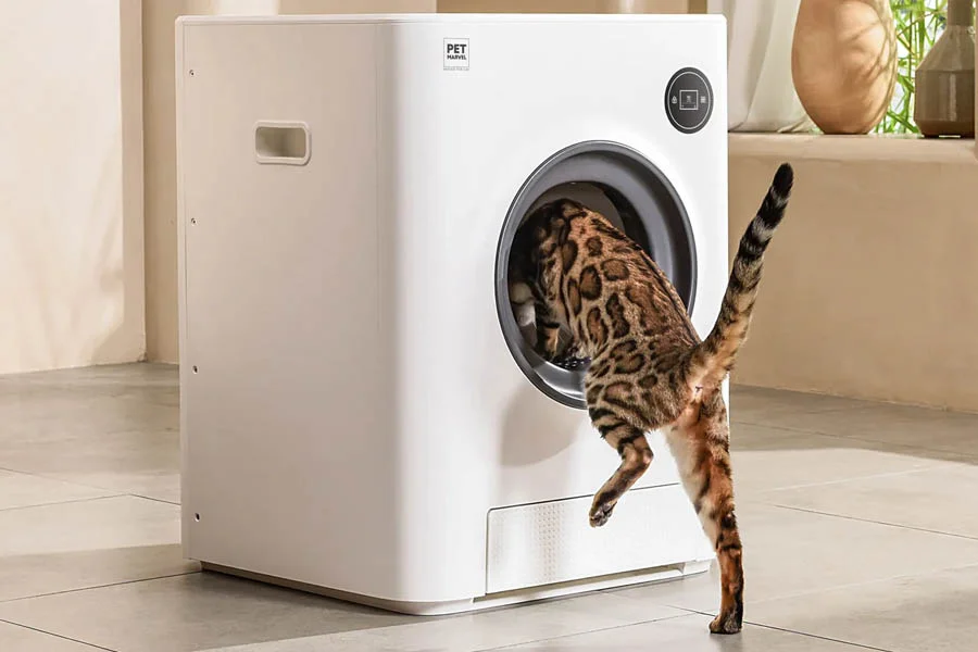 self-cleaning cat litter boxes